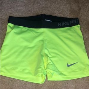 NEON YELLOW NIKE PRO